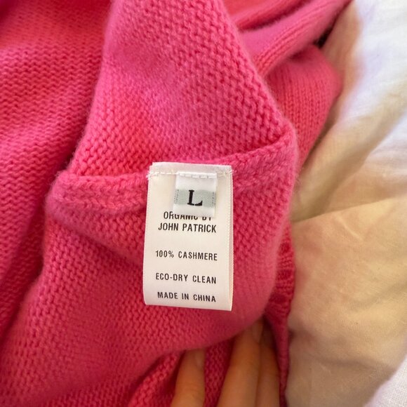 Organic by John Patrick Fuschia Cashmere Sweater NWT - Picture 8 of 8
